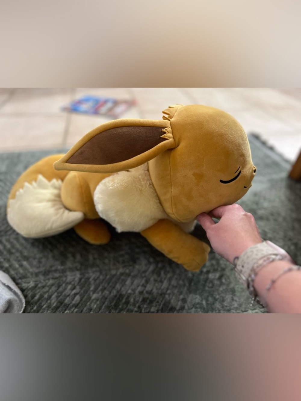 Pokémon Eevee Sleeping Plush - 18-Inch Premium Plush in Sleeping Pose